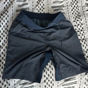 lululemon athletica Charcoal Grey Athletic Shorts Lightweight Moisture-Wicking